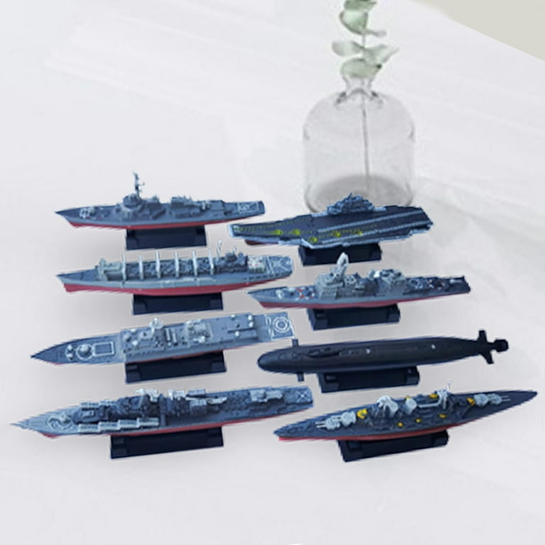 8x 4D Puzzles Ship Model Navy Ship DIY Assemble Puzzle Toys Aircraft Toy Submarine Model Warships Ship Kits for Kids Gifts Walmart