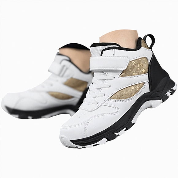 Kogui Boy Basketball Shoes Toddler Shoes Boys Shoes Kids Breathable Sneakers Shoe Lightweight Sneakers Size 2 (White,Big Kids 2)