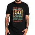 thumbnail image 2 of Born in 1975 T Shirt 50th 50 Years and 600 Months Retro Spanish Birthday Gift T-shirt For Men Women Cotton Soft Unisex Tops, 2 of 6