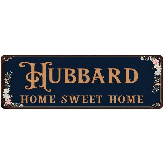 HUBBARD Home Sweet Home Victorian Look Gift 6x18 Metal Sign 206180046709