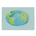 thumbnail image 2 of Earth Cutting Board, Hand Drawn Watercolor Style Earth Art with Color Stains, Decorative Tempered Glass Cutting and Serving Board, Large Size, Green Blue, by Ambesonne, 2 of 5