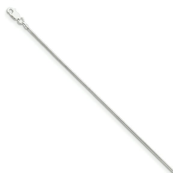 Primal Silver Sterling Silver 1.5mm Round Snake Chain Anklet