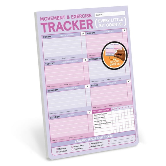 Knock Knock Movement Tracker Notepad