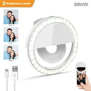 Bower Clip On Ring Light, White