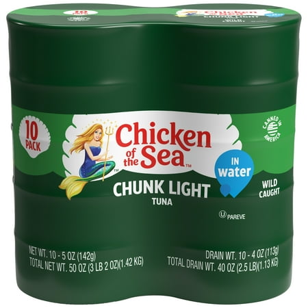 Chicken of the Sea Chunk Light Tuna In Water 10 - 5 oz Cans