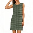 thumbnail image 3 of Sentmoon Robes d'Été Vacances Sans Manches à Col Rond Robes Soleil pour Femmes 2026 Vacances Printemps Imprimé à Pois Coupe Régulière Jolies Robes de Printemps Confortables pour l'Été et Temps Chaud Vert G, 3 of 7