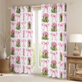thumbnail image 2 of Manfei Cartoon Food Print Blackout Curtains,Cute Pink Bowknot Window Curtains Pack of 2 (38x45 Each), 2 of 6