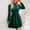 Green, variant on Womens Elegant Outing Tunic Midi Dress Flared Long Sleeve Prom Dress Fashion Velvet Elegant Solid Color House Dress Ruffle Mock Neck Pleated Swing Comfy Loose Casual Smocked Gold 8