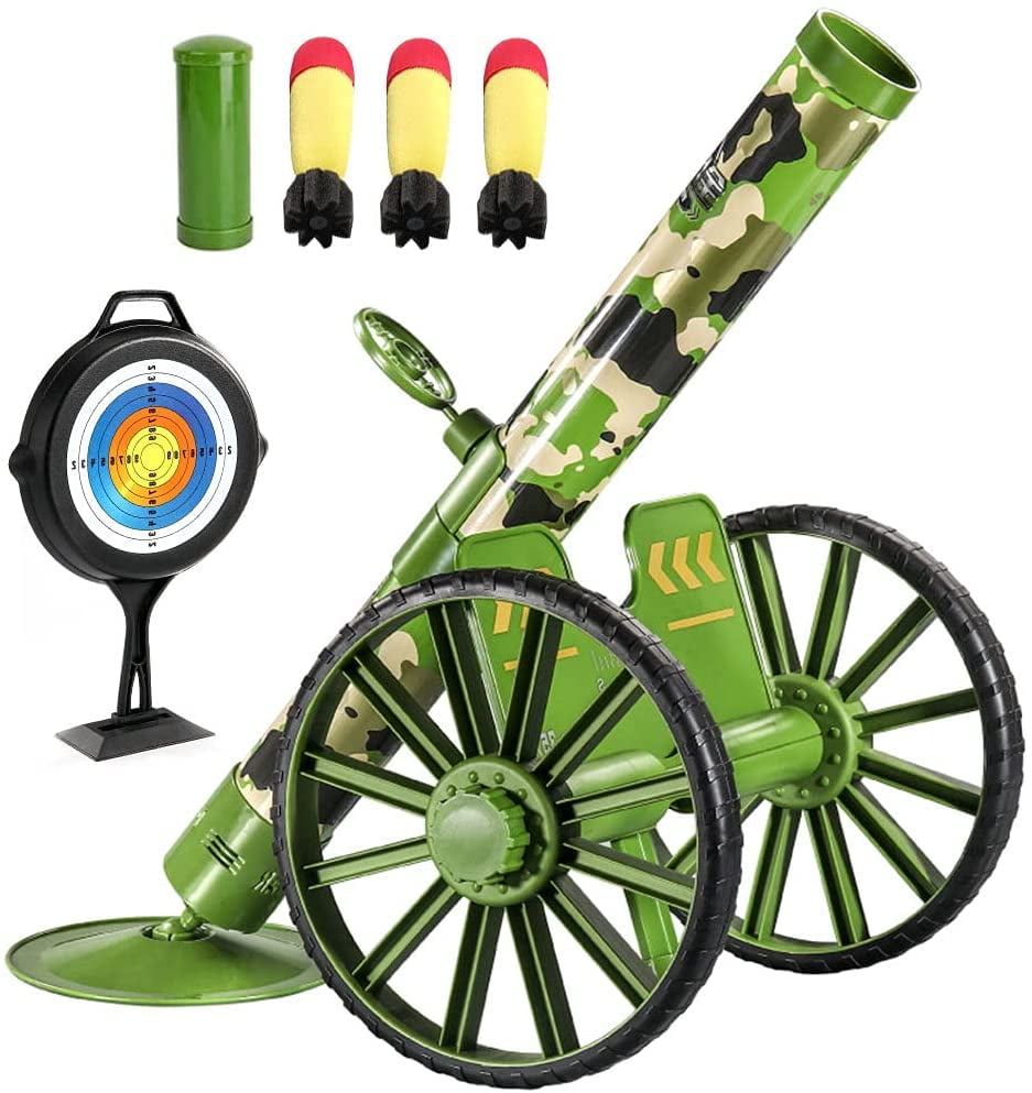 Sound and light Mortar Can Launch Rocket Cannon Shooting Sponge Shell Toy Gift 