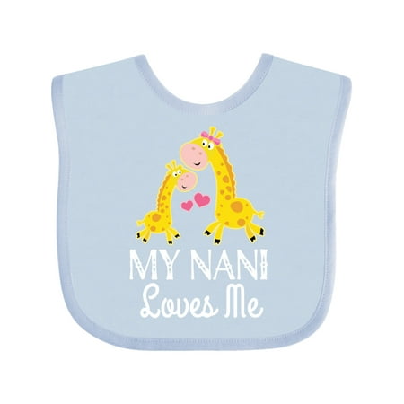 

Inktastic My Nani Loves Me Giraffe Gift Baby Boy or Baby Girl Bib