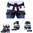 thumbnail image 4 of Adjustable Thickness Climbing Harness Half Body Harnesses For Fire Rescuing Caving Rock Climbing Rappelling Tree Protect Waist Safety Belts (Black), 4 of 9
