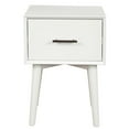 thumbnail image 3 of Alpine Furniture Table de Bout Flynn en Bois avec 1 Tiroir, Blanc, 3 of 6