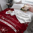thumbnail image 3 of Winter Snowflake Throw Flannel Blanket 30x40In Merry Christmas and Happy New Year Red Super Soft Cozy Bed Blanket, Lightweight Plush Fuzzy Bed Throw for Bedroom Sofa Couch Living Room, 3 of 4