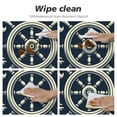 thumbnail image 4 of PIKWEEK  Steering Wheels Anchors Pattern Round Fitted Tablecloth Elastic Edge Waterproof Oil-Proof Table Cover Stain-Resistant Table Cloth Fits Round Tables, 4 of 7