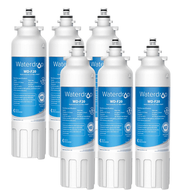 Waterdrop ADQ73613401 Replacement for LG® LT800P®, ADQ73613402, ADQ73613408, ADQ75795104, Kenmore 9490, LSXS26326S, LMXC23746S, LSXS26366S, Refrigerator Water Filter, Pack of 6 ( pack may vary)