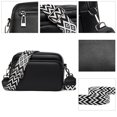 thumbnail image 2 of Bolso Bandolera Bolso bandolera de cuero genuino de hombro de mujer de moda Casual para el trabajo (Negro), 2 of 9