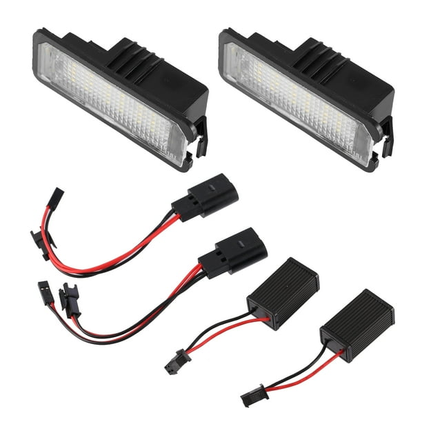 2 uds., luz LED para matrícula, lámpara de número de coche, luz blanca de repuesto para Volkswagen Golf 2010-2019 Passat CC 2009-2012 Passat 2005-2010