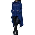 thumbnail image 2 of YEJIMAN Hoodies For Women Loose Hoodie Long Hooded Tops Ladies Sweatshirt Sweater Asymmetric Blouse Essentials Hoodie Blue, 2 of 6
