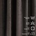 thumbnail image 3 of 3S Brother's Solid Luxury Matte Velvet Soft Curtains Set of 2 Panels Hanging Back Tap & Rod Pocket Home Décor Bedroom Kitchen Office Windows Room Darkering ( Onyx-52"x108"), 3 of 6