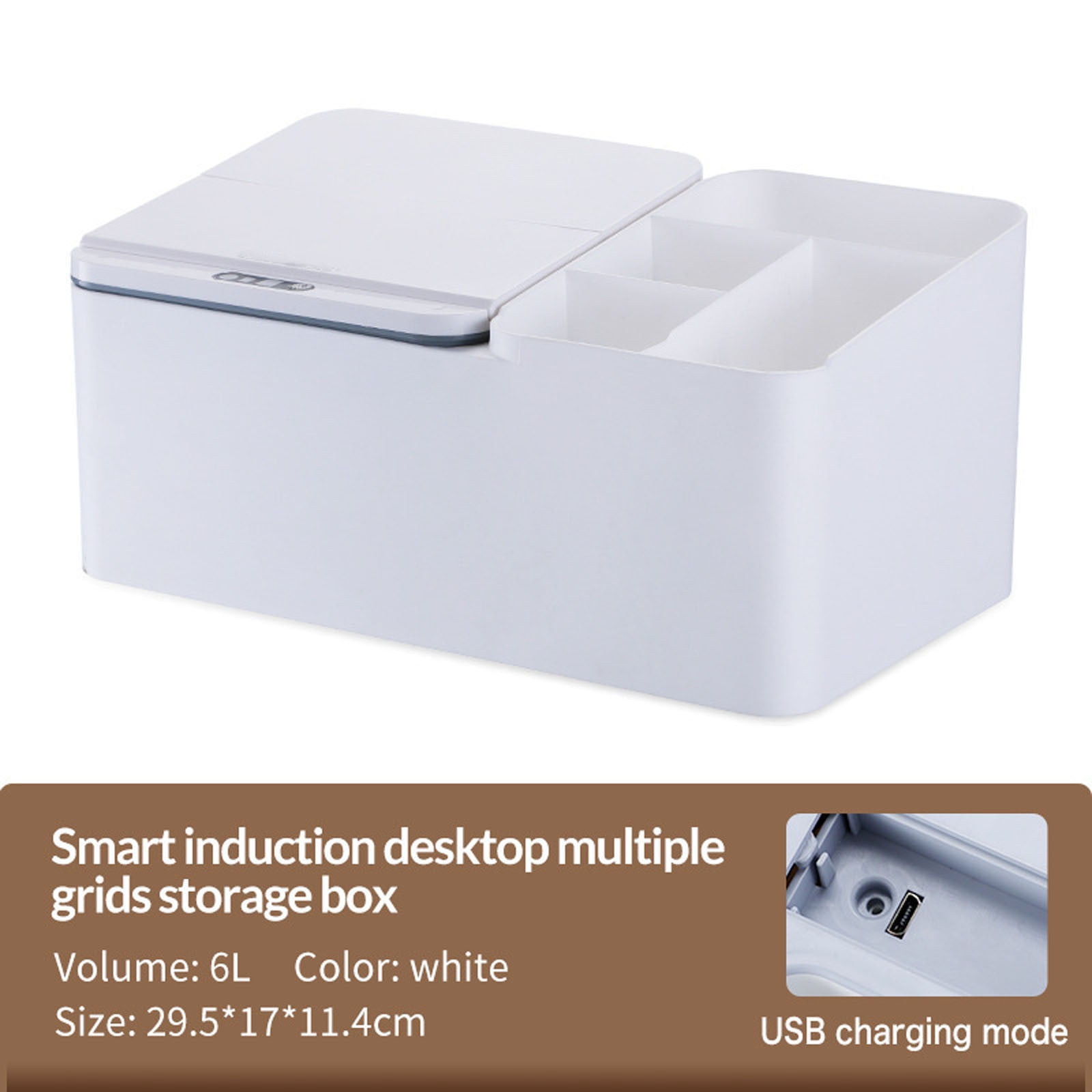 sruoe Desktop Storage Box, Desk Organizer Office Accessories, Make Up Desk Cosmetic Storage Box, Classic Office Supplies, Countertop Organizers for Bedroom, Bathroom Table Top Storage Box Sundry