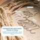 thumbnail image 3 of Juego de 6 ganchos para plantas de macramé – soporte para plantas boho con 12 ganchos de techo negro, 3 of 7
