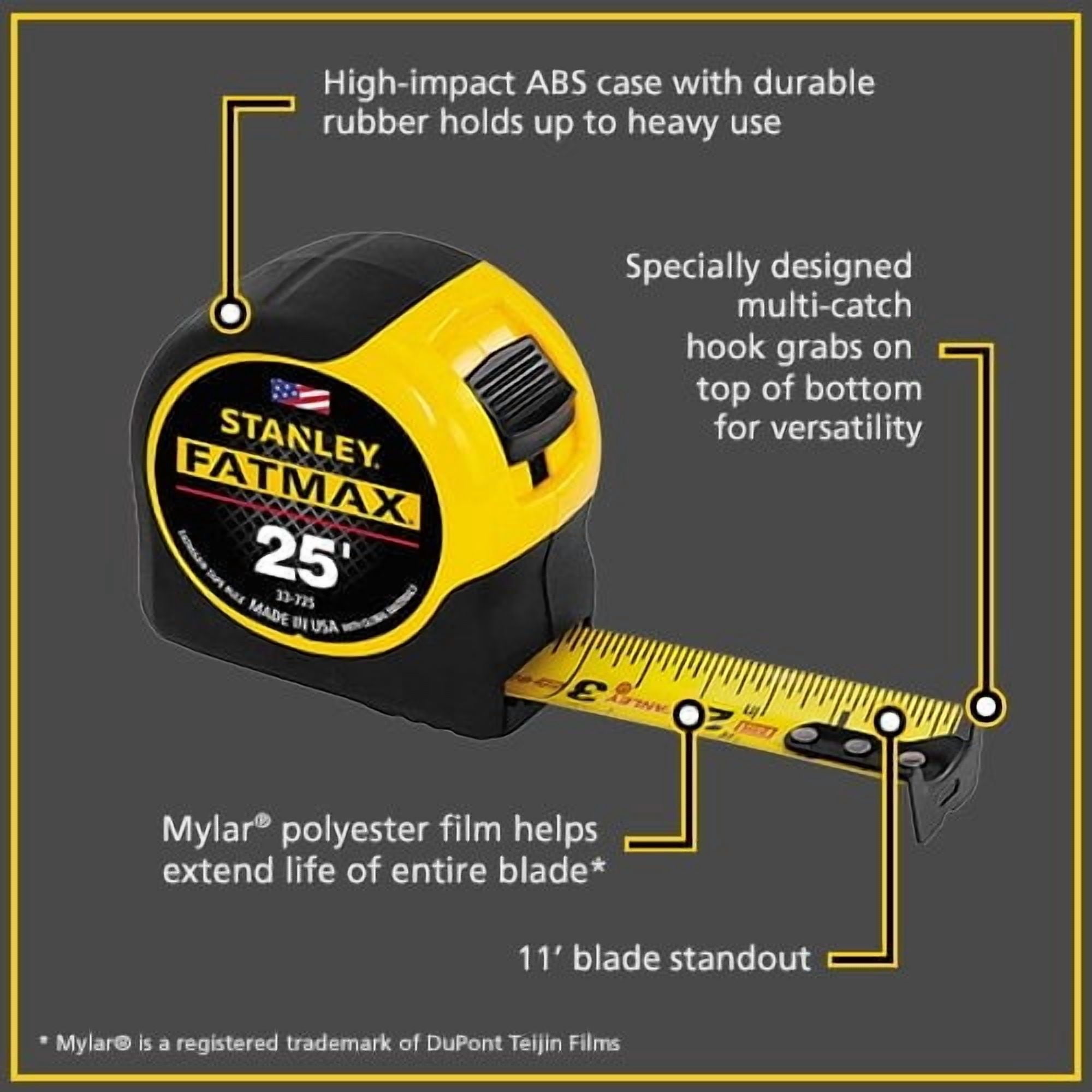 STANLEY-PROTO IND TOOLS STANLEY FATMAX TAPE RULE 1-1/4" X 25'