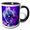 Black/White, variant on 3drose, Wild Blue Beauty Orchid, 11oz Mug