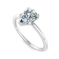 thumbnail image 3 of Kiva Jewel 1.66 Ct Pear Cut Lab Created Diamond Engagement Ring - Simple Design in 14K White Gold Plated - Perfect for Proposals and Special Celebrations - Gift for Her - Beautiful Jewelry for Women, 3 of 5