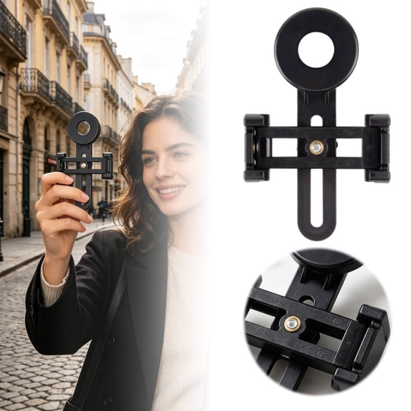 Mount Holder for Binoculars and Telescopes  Phone Adapter for Nature Photography and Spotting Universal Smartphone Mount with Clamp for 65-99mm Width Devices