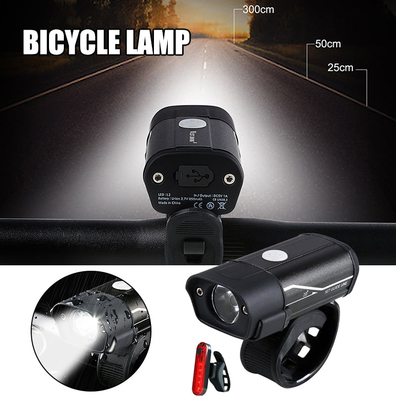GearLight S300 Rechargeable LED Bike Light Set High Lumen Front and Back Rear 