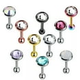 thumbnail image 6 of GKNET 3Pcs Crystal Cartilage Barbell Earrings Women Ear Stud Body Piercing Delicate Jewelry /-multicolor, 6 of 9
