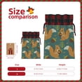 thumbnail image 3 of Cauagu Knitted Woodland Squirrel Print Christmas Linen Gift Bag,Christmas Goody Gift Bags with Plaid Drawstrings Xmas Presents Bags Holiday with Gift Tag Cards-Black, 3 of 8