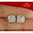 thumbnail image 2 of King of Bling's Aretes Para 925 Sterling White Silver 0.25ct Diamond Women And Men Round Earring, 2 of 11