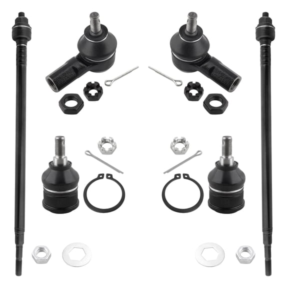 BOXI (Set of 6) Front Inner & Outer Tie Rod End Links   Lower Ball Joints Fit for Acura EL 2001 2002 2003 2004 2005 | for Honda Civic 2001-2005 Coupe or Sedan ONLY | Replace K90332 ES3581 EV469