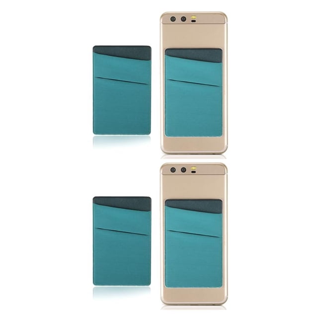Maytalsory Universal Lycra Cloth Phone Card Holder Durability Easy Installation Changes Wallet No Shedding Green 2Set