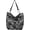 Black, variant on CoCopeaunt Women Girls Chic Tote Shoulder Bag Color Contrast Grid Hobo Handbag Chain Strap