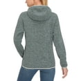 thumbnail image 2 of Little Donkey Andy Women's Lightweight Warm Polar Fleece Running Jacket Hooded Full-Zip Thermal Coat Hiking Travel Casual Green XS, 2 of 7