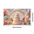 thumbnail image 3 of Decorative Banner Happy Birthday Cake Teddy Bear for Birthday Celebration Kids Party Decorations, 3 of 8