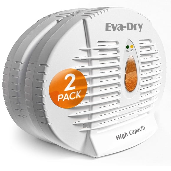 Deshumidificador Eva-Dry E-500 renovable, paquete de 2 unidades, 177-236 ml, blanco
