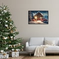 thumbnail image 3 of Stupell Industries Woodsy Holiday Cabin Holiday Painting Black Framed Art Prints Wall Art, 30 x 20, 3 of 10