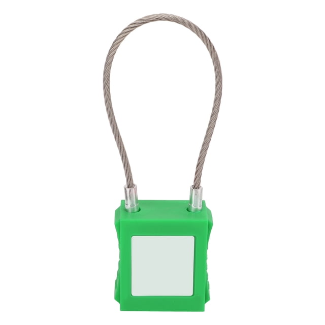 Steel Cable , Brass Stainless Steel Compact Heavy Duty Lockout Tagout Kit Robust 85mm Shackle For Enterprise Management Green