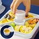 thumbnail image 5 of Fiambrera Bento de plástico apta para microondas, 17x17x10cm, tapa a prueba de fugas, patrones pintados a mano, 250 g, para el trabajo, la escuela, los picnics - blanco, amarillo o azul, 5 of 5