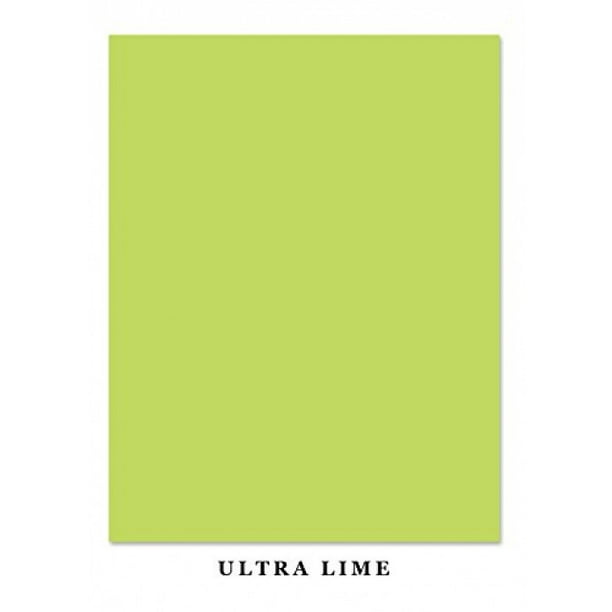 Lime Green Bright Color Card Stock Paper, 65lb. 8.5 X 11 Inches 50