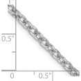 thumbnail image 2 of 14K White Gold Wg 3.2mm Round Open Link Cable Chain (30 X 3.2) Made In Peru pen212-30, 2 of 5
