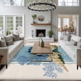 thumbnail image 4 of Area Rug 72×108in, Underwater Starfish Shell Conch Floor Carpet Living Room Rug, Ocean Coral Beige Linen Non-Slip Welcome Mat Indoor Rugs for Bedroom Dining Room, 4 of 9