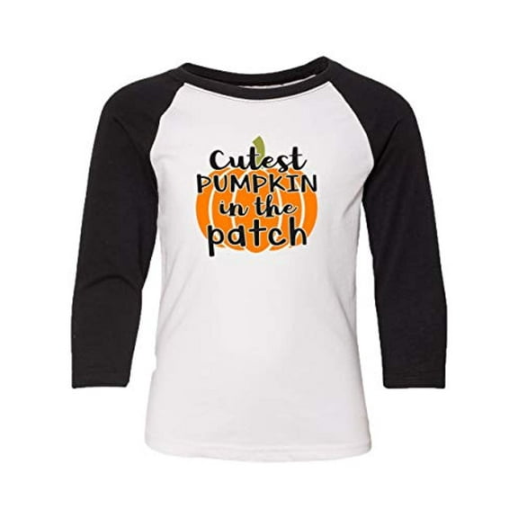 Halloween Cutest Pumpkin in The Patch Youth Baseball Tee-White-Small