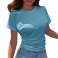 thumbnail image 2 of MAIHAN Women Oversized Tshirt Half Sleeve Summer Tees Soft Basic Tees Womens Summer Tops Lightweight Blend Loose Fit Casual Beach Cover Up, 2 of 5