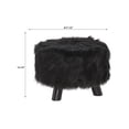 thumbnail image 3 of Linon Home Decor Faux Fur Stool, Multiple Colors, 3 of 10