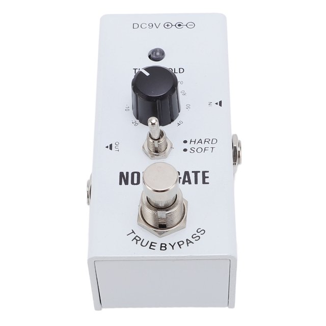 Noise Gate Pedal, Noise Suppressor Pedal Full Metal Housing Compact Design -70dB To +10dB Easy Adjustment Threshold Control for High Gain Effector