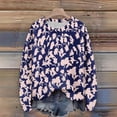 thumbnail image 3 of Long Sleeve Pullover Sweaters For Women O Neck Casual Cute Printing Knit Oversized Sweater for Fall Winter Floral Designs,Pink,2XL, 3 of 6